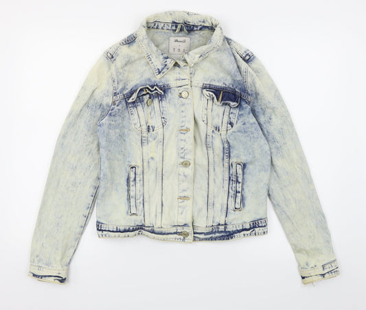 Additional front view of Denim Co women’s blue denim jacket, size UK 10