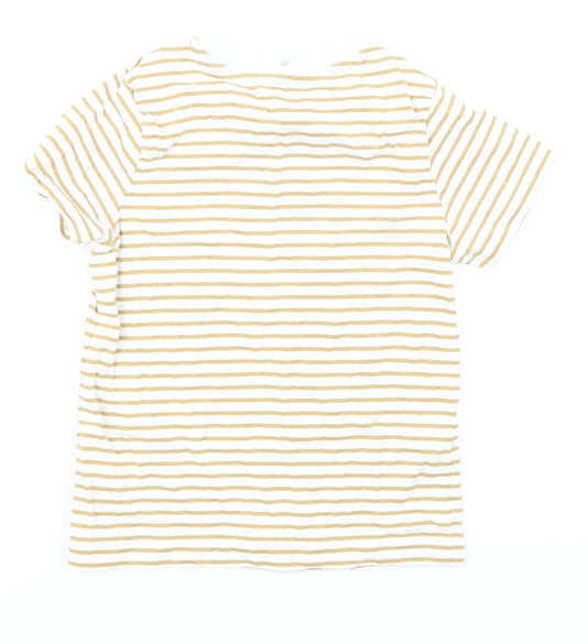 F&F Boys Brown Striped Basic T-Shirt Size 3-4 Years