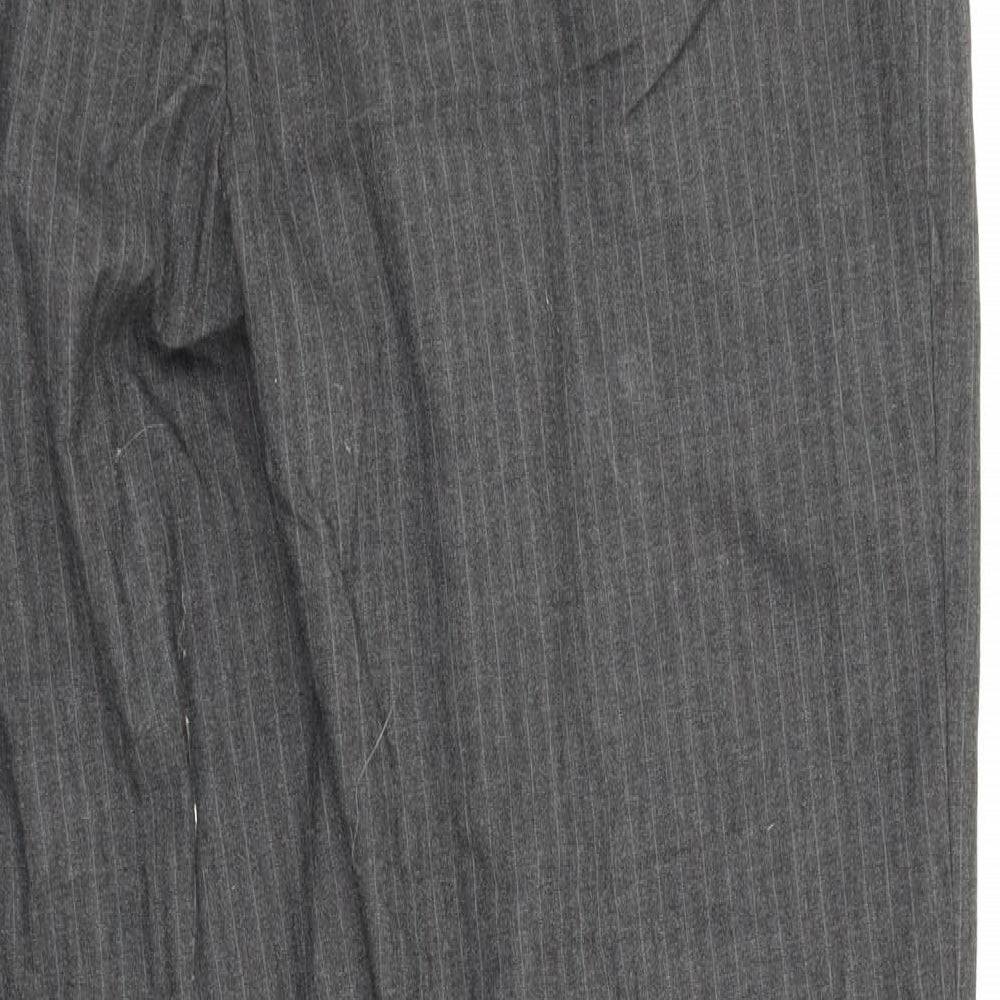 Debenhams Mens Grey Striped Dress Pants Trousers Size 36 in L28 in