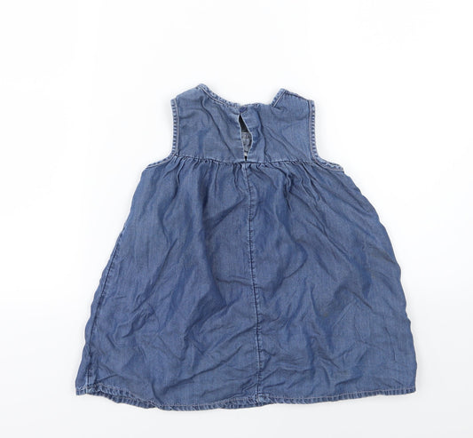 NEXT Girls Blue Denim A-Line Size 3 Years