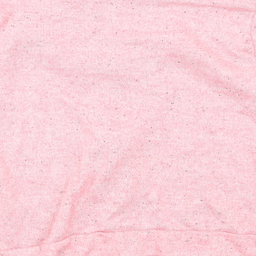 Brand and care label for Style girls’ pink full zip hoodie, size M