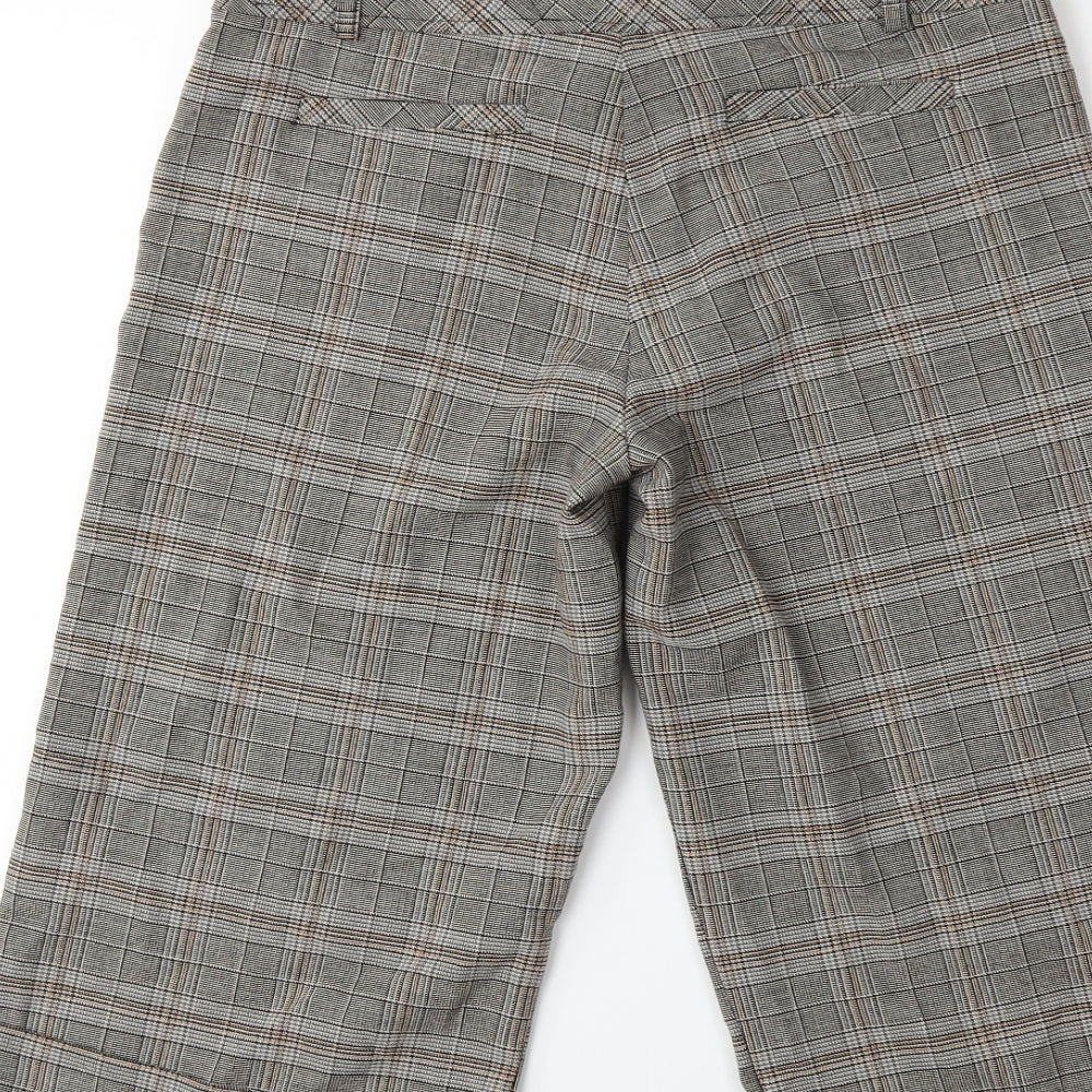 Preworn Womens Grey Check Cropped Trousers Size 8 L20 in