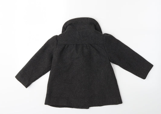 Gap Girls Grey Overcoat Coat Size 3 Years