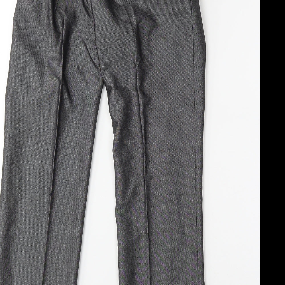 Brand and care label for Preworn boys’ grey dress pants trousers, size 11, years