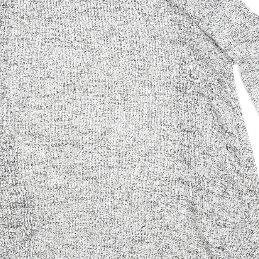 Brand and care label for Divided by H&M women’s grey cardigan jumper, size M