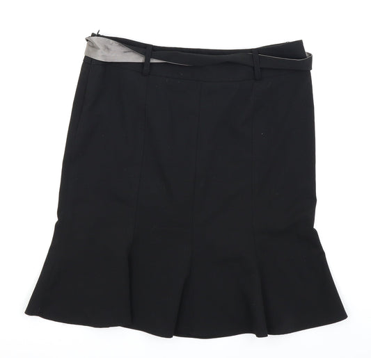River Island Womens Black Pleated Skirt Size 10