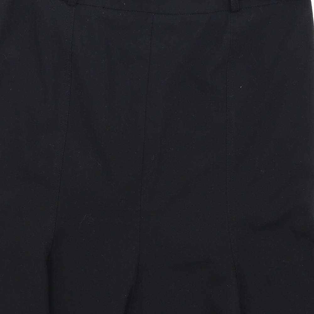 Brand and care label for River Island women’s black pleated skirt, size UK 10