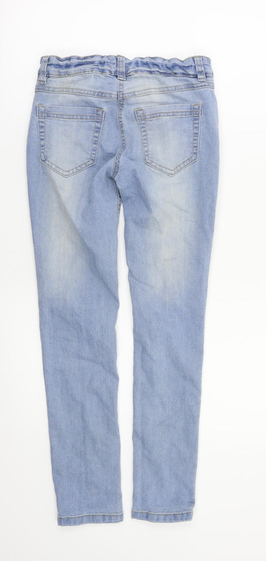 BENETTON JEANS Girls Blue Skinny Jeans Size XL