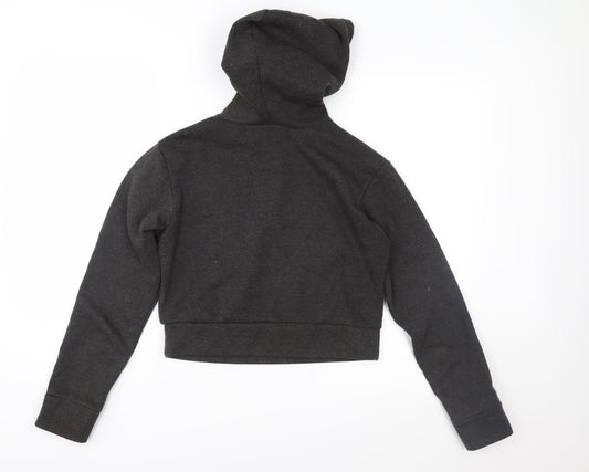 Style PLUS Womens Grey Pullover Hoodie Size S