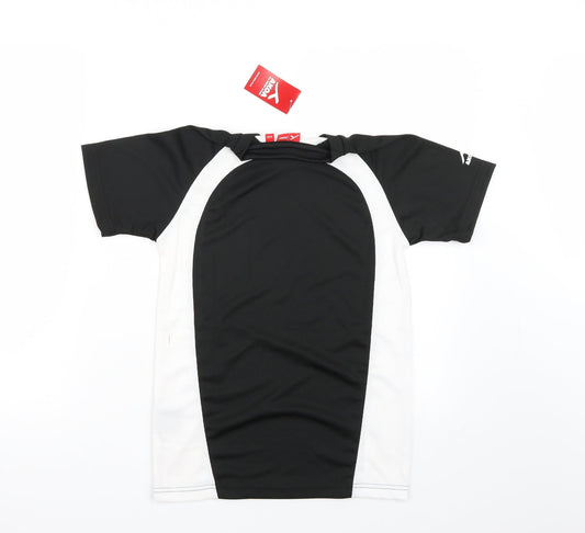 akoa Boys Black Rayon Basic T-Shirt Size 2XS