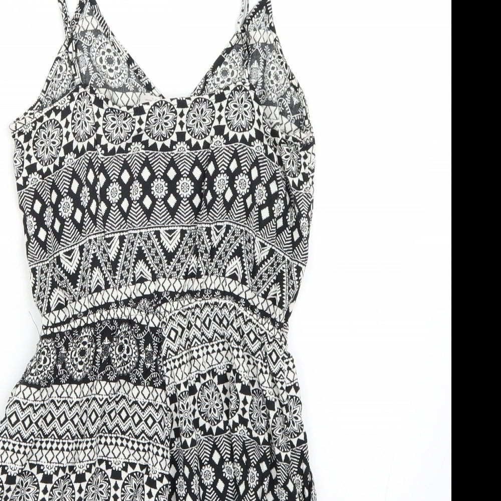 H&M Womens White Playsuit One-Piece Size 4