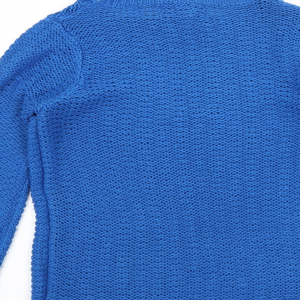 Brand and care label for Forever 21 women’s blue jumper, size S