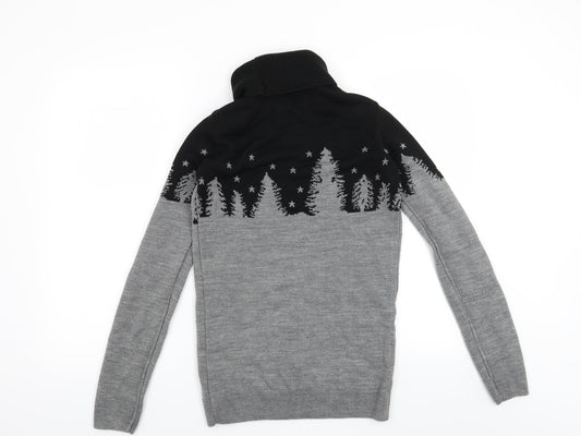 Boohoo Mens Grey Pullover Jumper Size L