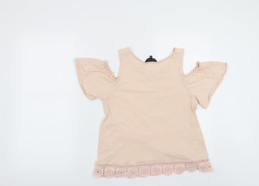 New Look Womens Orange Basic T-Shirt Size 10