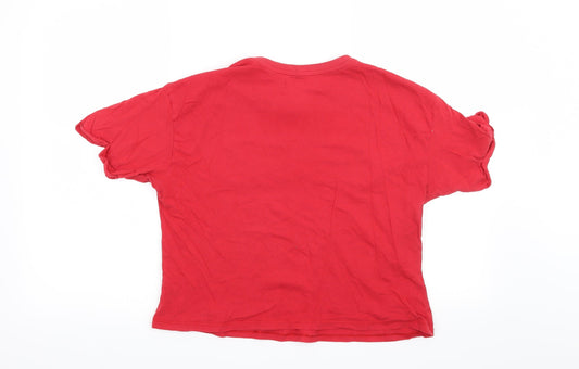 Preworn Womens Red Basic T-Shirt Size S