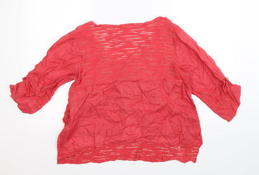 Colette Womens Red Jacket Blazer Size 12