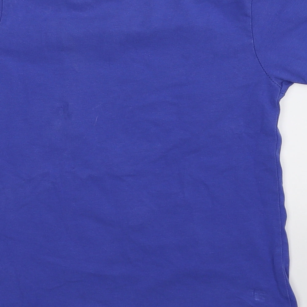 Brand and care label for Ben Nevis boys’ blue basic t-shirt, size 6, years