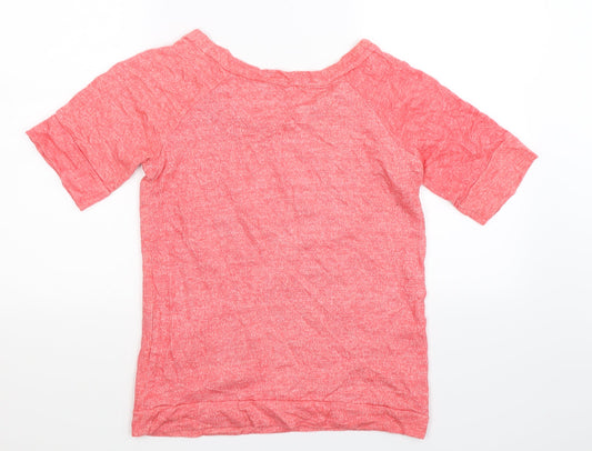 Electric Pink Womens Pink Basic T-Shirt Size XS