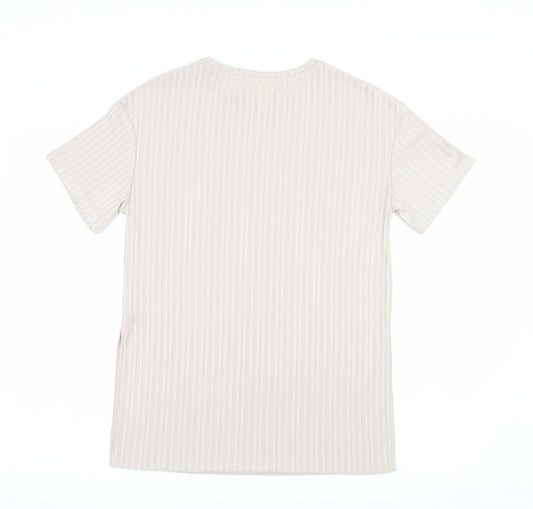 H&M Womens Beige Basic Blouse Size XS