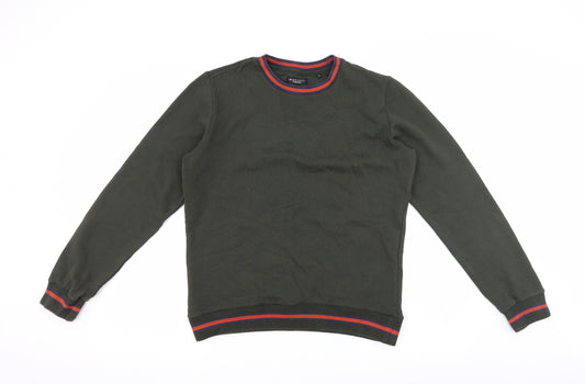Brave Soul Mens Green Pullover Jumper Size S