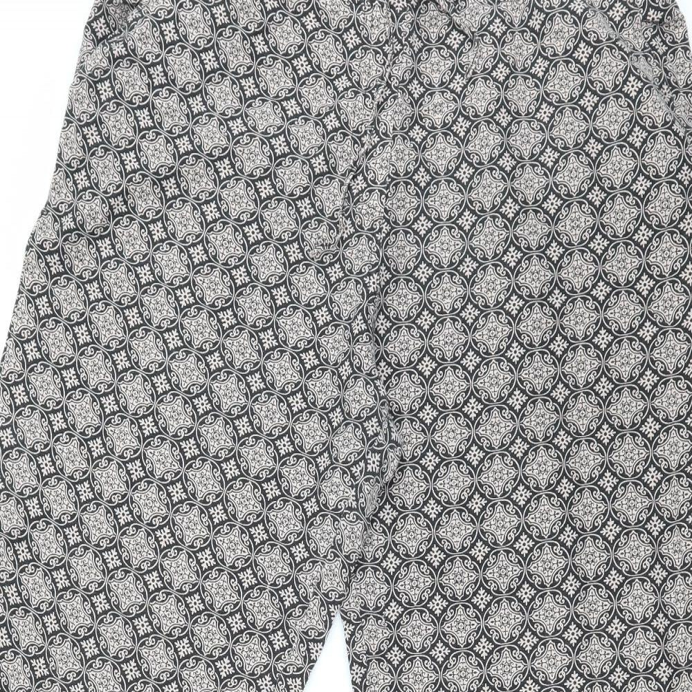 Anthology Womens Black Argyle/Diamond Harem Trousers L27 in