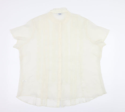 Joanna Hope Womens White Basic Blouse Size 26