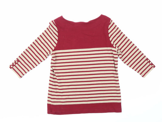 DASH Womens Multicoloured Striped Pullover Jumper Size 14