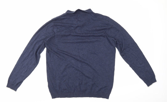 Easy Mens Blue Pullover Jumper Size L