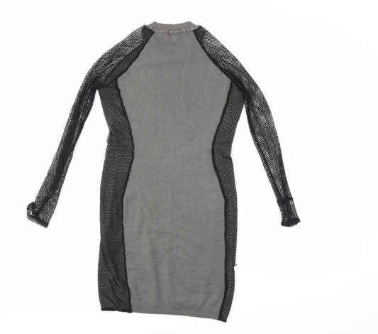 Derek Heart Womens Grey Jumper Dress Size M