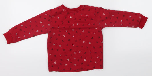 Matalan Boys Red Basic T-Shirt Size 12-18 Months - Crowns