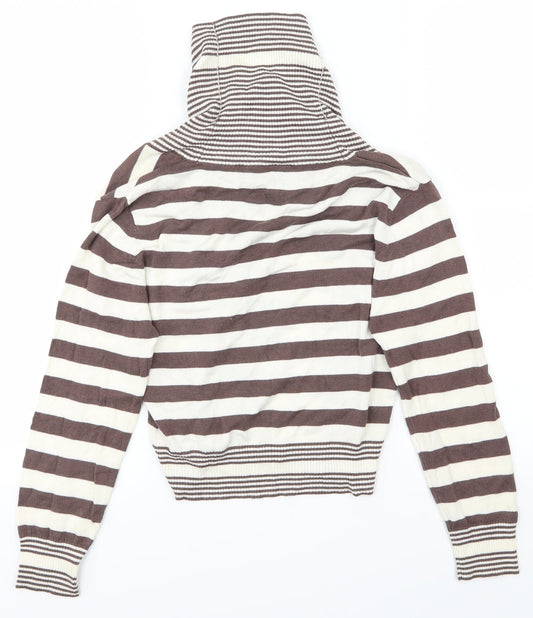 West One Womens Beige Striped Pullover Jumper Size 10
