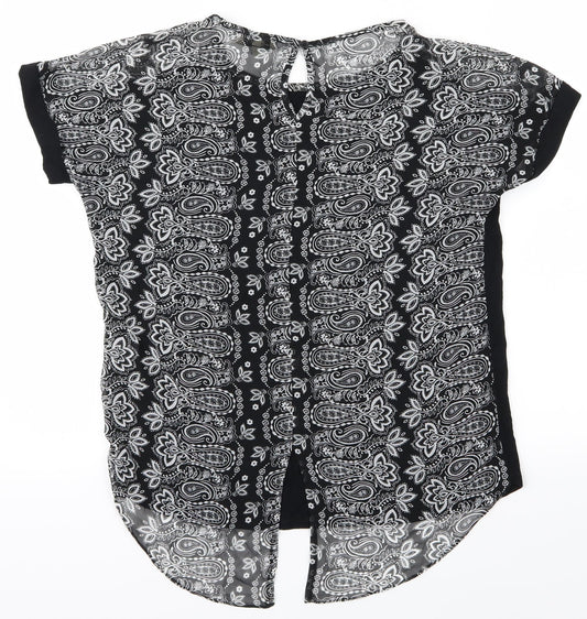 Papaya Womens Black Basic Blouse Size 8