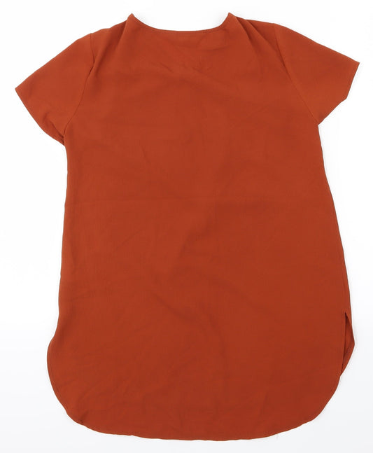 New Look Womens Orange Basic Blouse Size 8