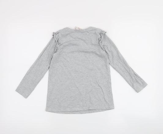 George Girls Grey Basic T-Shirt Size 4-5 Years