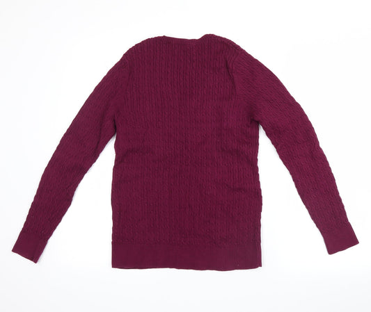 Land's End Womens Purple Pullover Jumper Size S