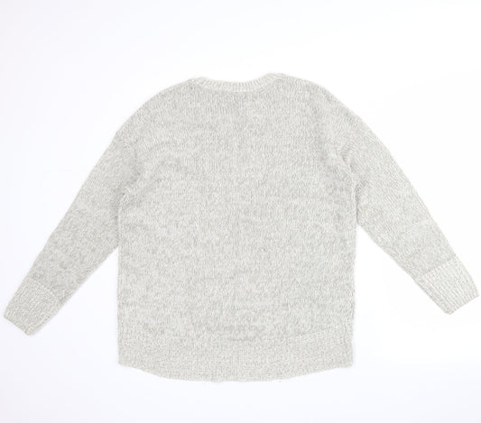 New Look Womens Grey Pullover Jumper Size M
