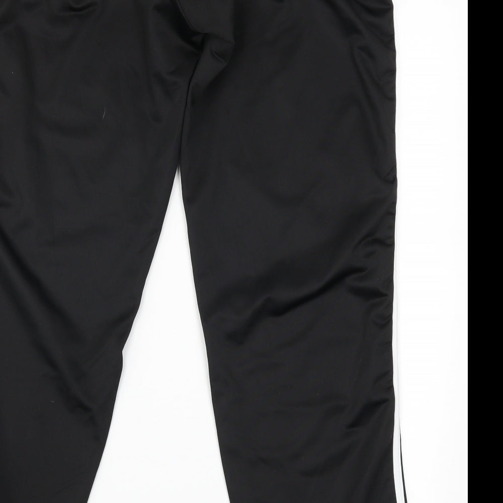 Brand and care label for urban gang women’s black jogger trousers, size M, 27-inch leg