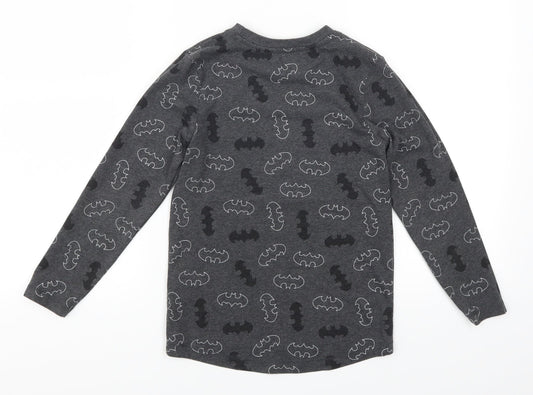 nutme' Boys Grey Basic T-Shirt Size 7-8 Years - batman