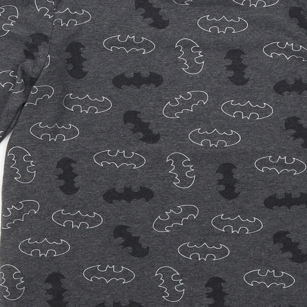 Brand and care label for nutme' boys’ grey basic t-shirt, size 7-8, years - batman