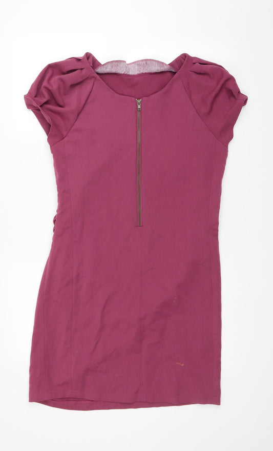 while you wait Womens Purple A-Line Size XL