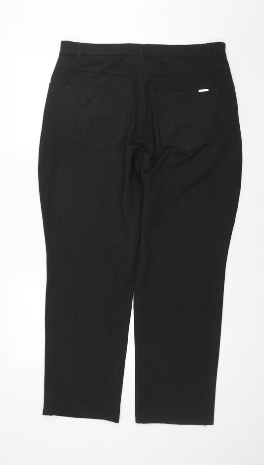 jet clothing Womens Black Trousers Size 36 L29 in