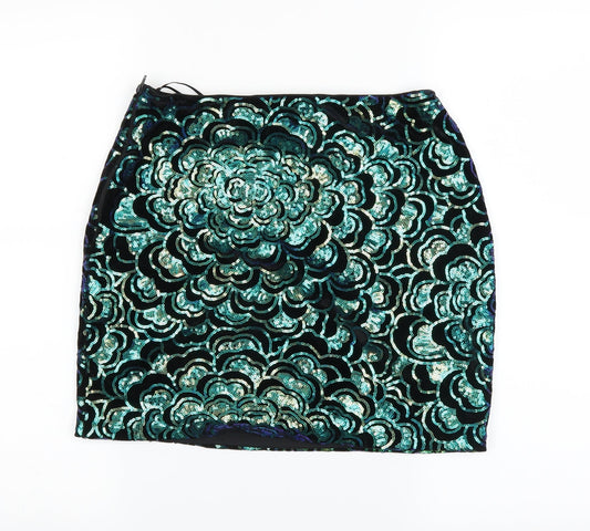 H&M Womens Black A-Line Skirt Size S