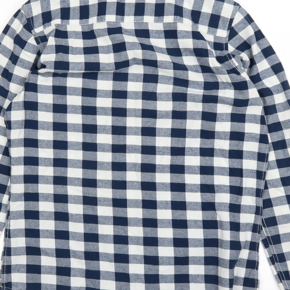 Brand and care label for Diverse men’s white dress shirt, size S