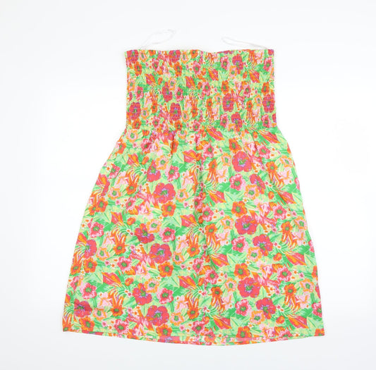 Primark Womens Green Floral Fit & Flare Size M