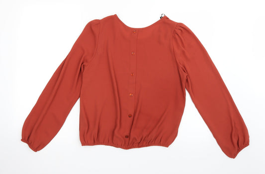 FOREVER 21 Womens Orange Basic Blouse Size S