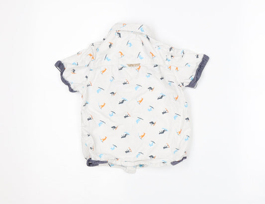 point cove Boys White Basic Button-Up Size 2-3 Years - surf