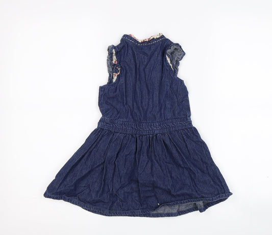 Girl2Girl Girls Blue Denim Shirt Dress Size 2-3 Years