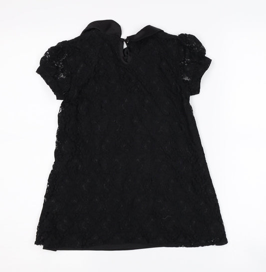 Young Dimension Girls Black Basic T-Shirt Size 9-10 Years