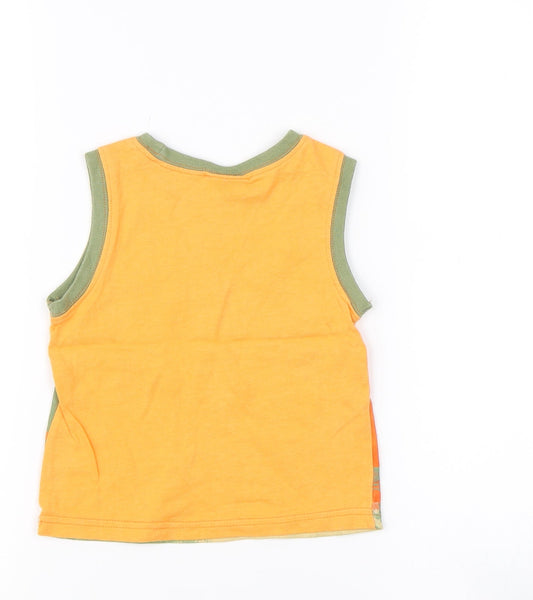 Vitamins Kids Boys Orange Basic Tank Size 2 Years - animals