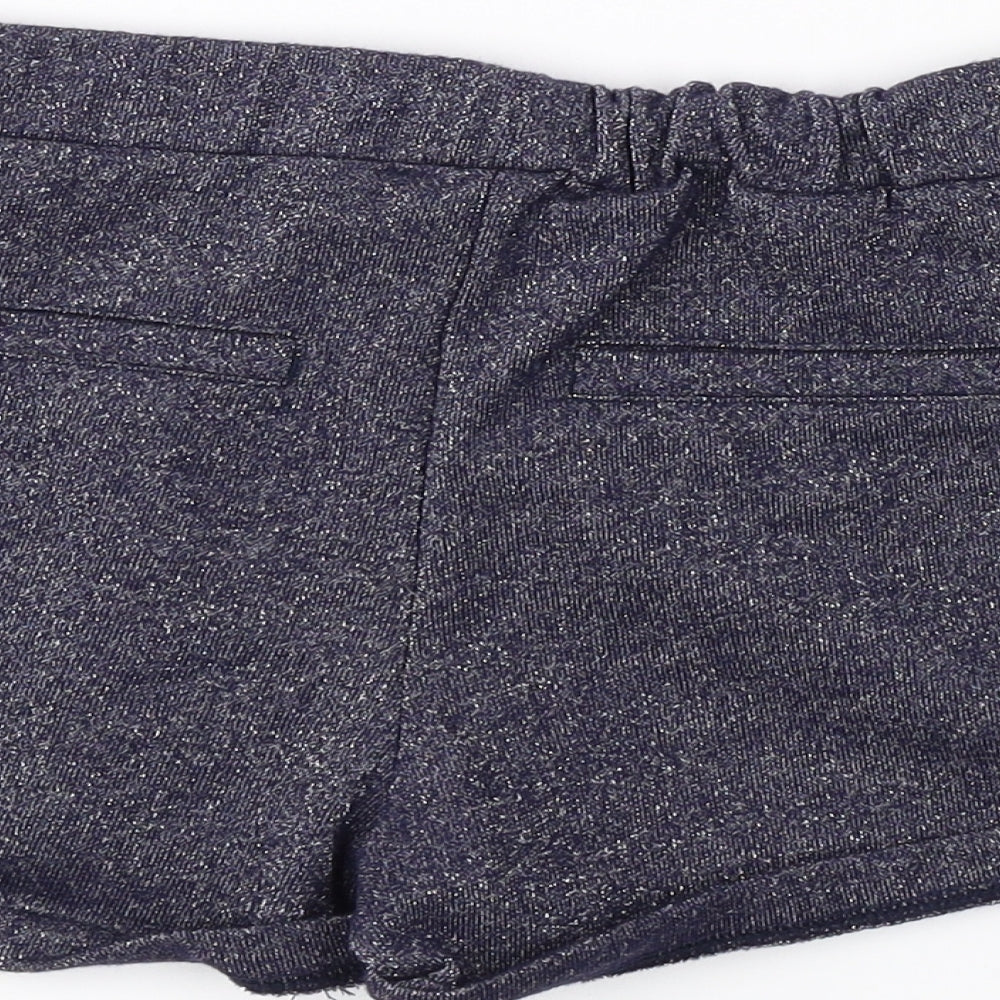 Brand and care label for La Redoute girls’ purple mom shorts, size 8, years